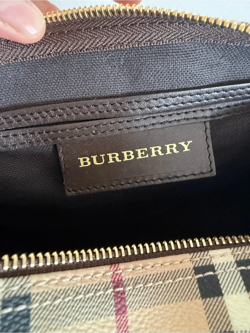 Burberry Haymarket Chocolate Check Chester Satchel